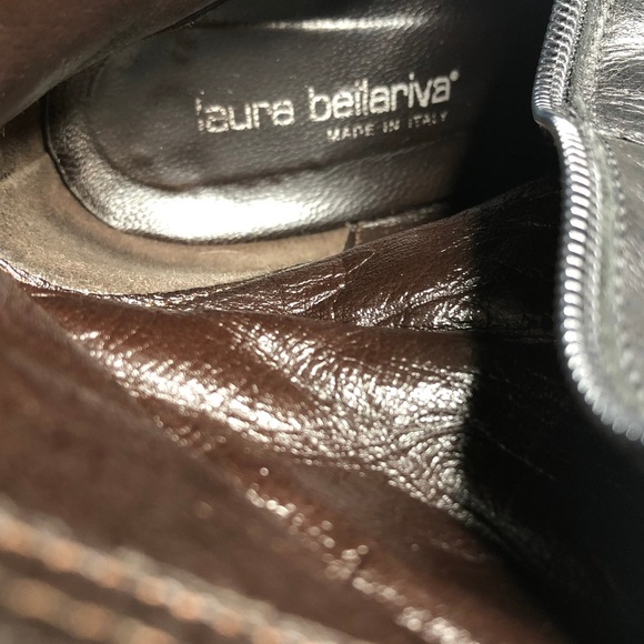 Laura Bellariva High Heel Platform Black Leather Boots Sz 39 - Picture 9 of 16